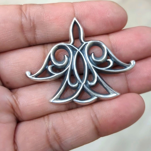 Retired James Avery 925 Sterling Descending Dove Bird  Brooch - Picture 4 of 13